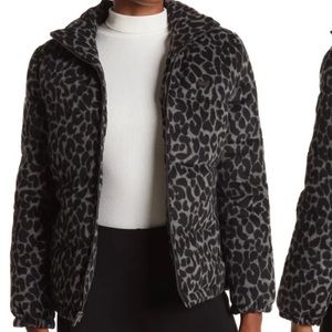 Levi’s leopard print puffer jacket-